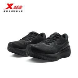 特步 青云跑步鞋 减震回弹 黑 42码