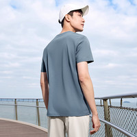 SEVEN 短袖T恤男2025夏季网眼透气弹力圆领上衣 深蓝 L