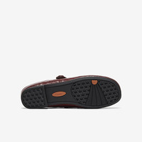 拔佳（Bata）羊皮书玛丽珍女2025春季复古抓纹软底通勤单鞋奶奶鞋AUO01AQ5 酒红-拖鞋 39