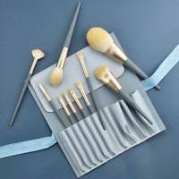 BLUETHIN 蓝桥10支化妆刷套装散粉刷粉底刷眼影刷软毛遮瑕刷全套美妆工具 蓝桥套刷-带刷包 1件