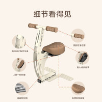 雅迪 电动车儿童座椅前置型儿童座椅避震自行车宝宝椅-米白色