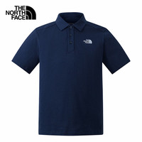 北面(The North Face)短袖POLO衫男春夏户外休闲舒适吸湿透气翻领运动T恤8EY7 8K2/北面山巅蓝 M /170