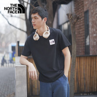 北面(The North Face)短袖T恤款圆领宽松休闲舒适印花透气夏季户外半袖8EY8 JK3/黑色 S /165