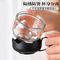 蚌小布 玻璃茶壶 耐高温大容量过滤花茶壶 2000ml 透明