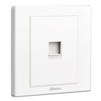 德雕（Dediao）开关面板 D07经典雅白全塑墙壁电源暗装高端二三插套餐USB空调插 网络插座