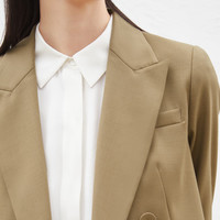 麦檬MM浅春系西装外套通勤质感上衣5F4313061 深卡其599C210211 XS