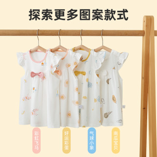 有吉小贝女童背心连衣裙宝宝夏季时尚服装洋气公主裙儿童短袖裙子