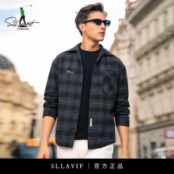 萨拉维夫 SLLAVIF 男士复古磨毛格子衬衫 Z956