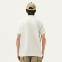 gxg.jeans男装 撞色字母印花男式翻领商务POLO衫男短袖 25夏 白色 L (175)