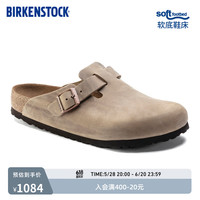 BIRKENSTOCK 勃肯 拖鞋室外拖鞋头层牛皮拖鞋Boston系列 棕色常规版1018147 42