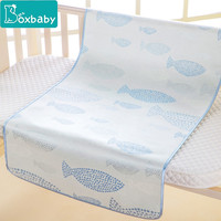 boxbaby 婴儿凉席新生儿宝宝婴儿床夏季冰丝凉席儿童午睡透气凉席子夏凉垫幼儿园凉席凉枕套装 蔚蓝海洋凉席