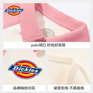 Dickies童装儿童短袖t恤男童2025撞色半袖Polo衫男孩夏季上衣夏装潮 藏蓝/DK红标K 120 【体重37-45斤】