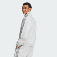 三叶草(Adidas)经典款 黑白 侧边三条纹 立领长袖 梭织 风衣 夹克 外套 男女 JD0436 XS