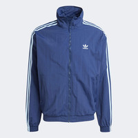 三叶草(Adidas)经典款 黑白 侧边三条纹 立领长袖 梭织 风衣 夹克 外套 男女 JP1253 L