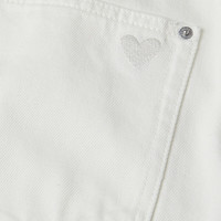 5+FIVE PLUS牛仔半身裙女高腰A字裙直筒短裙子气质感2024女秋装 米白 S