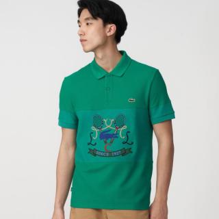  LACOSTE/拉科斯特 印花拼色 男士POLO衫