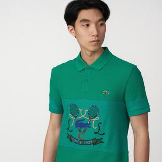  LACOSTE/拉科斯特 印花拼色 男士POLO衫