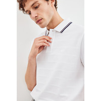 七匹狼【吸湿排汗】短袖T恤男夏季翻领休闲Polo男装衣服上衣 801(米白) L 170/88A