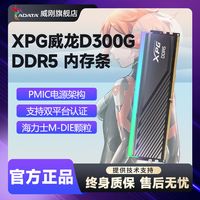 威刚XPG龙耀D300G 6000Hz 16G 32G C30 D5海力士台式机黑色内存条