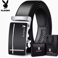 花花公子2025礼盒皮带男士自动扣皮腰带西装裤带时尚年轻软皮