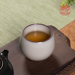 龙泉青瓷主人杯单杯哥窑冰裂纹茶杯家用中式高端功夫茶具单个人品茗杯茶盏 罗汉杯 礼盒装
