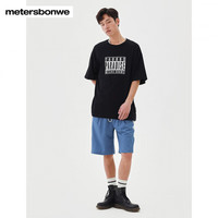 美特斯邦威休闲短裤男款合集夏季时尚牛仔短裤系带短裤-不参与店内买免活动 AF款-黑白组-女裙 2XL 男185 女175