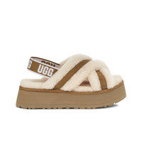 UGG春季女士交叉鞋面厚底弹力束带毛毛凉鞋 1121550 CHE|栗色 43