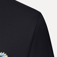 七匹狼短袖T恤夏季男装印花舒适百搭潮流品质短袖T恤衫 001(黑色) L 170/88A