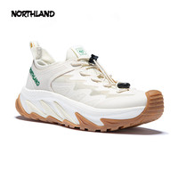 诺诗兰溯溪鞋25夏季男女低帮透气休闲鞋户外登山轻便排水徒步鞋 杏米白色-女 39