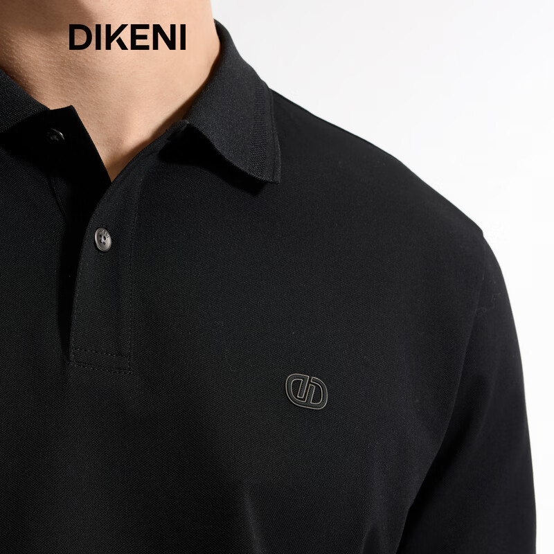 迪柯尼（DIKENI）【父亲节礼物】2025年夏新品科技抑菌短袖男士时尚针织翻领polo衫