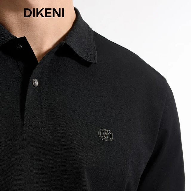 迪柯尼（DIKENI）【父亲节礼物】2025年夏新品科技抑菌短袖男士时尚针织翻领polo衫
