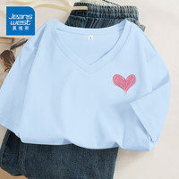 JEANSWEST/真维斯 V领 女士T恤
