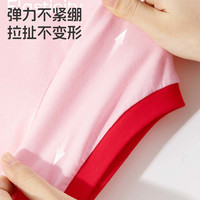 小猪班纳女童短袖t恤夏季小女孩2025款纯棉撞色休闲半袖儿童夏装洋气上衣