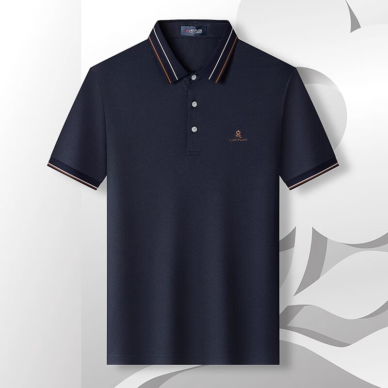 梦特娇（MONTAGUT）【5A抑菌&透气网眼】夏季男式商务Polo衫短袖凉感T恤3087D