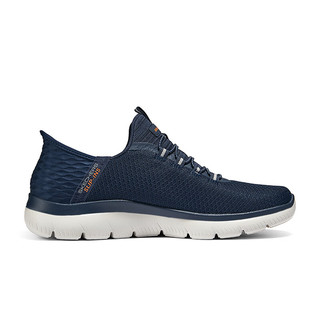 斯凯奇（Skechers）男鞋Silp ins闪穿鞋户外运动休闲鞋网面鞋健步鞋232457 海军蓝色/NVY 42.5