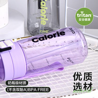 希乐水杯tritan材质运动水杯男女夏季高颜值随手杯双饮杯儿童吸管杯 【双饮杯盖】国画棕620ML