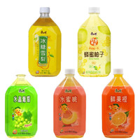 康师傅 经典茶饮料1000ML水果饮料1L大瓶装24种口味任意下单混搭组合装 热带冰红茶4瓶