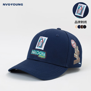 Navigare意大利小帆船字母刺绣鸭舌帽纯棉时尚潮流帽子3339103507 蓝 均码 海军蓝