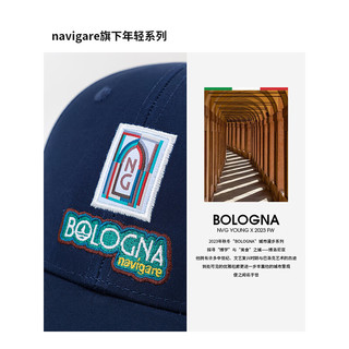 Navigare意大利小帆船字母刺绣鸭舌帽纯棉时尚潮流帽子3339103507 蓝 均码 海军蓝
