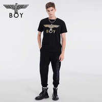 BOY LONDON夏季男女同款T恤烫金老鹰logo印花百搭潮流休闲百搭短袖N01032