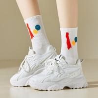 5双装【100%纯棉】女士袜子女长筒舒适透气吸汗袜子女