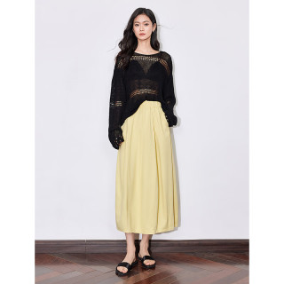 初语 黄玫瑰半身裙女纯棉裙子（3色可选）
