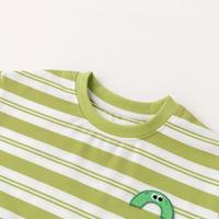 DUDUJIA/嘟嘟家 轻薄透气 儿童运动服套装 绿色系条纹 120