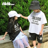 JOJO 童装t恤亲子装一家三口男女童夏季新款短袖洋气百搭儿童宽松