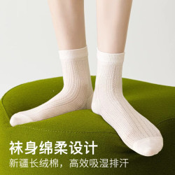 卡拉美拉 7A抗菌 新疆棉薄款网眼短袜女 多色可选 5双