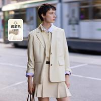TEENIE WEENIE 小熊女装西装外套2025春夏新款时尚简约老钱休闲气质通勤上衣