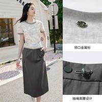 香影 X.YING2025夏装时尚休闲套装裙工装半身裙t恤两件套整套穿搭