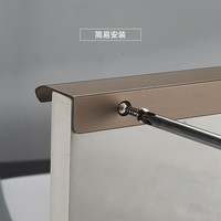 普雷达轻奢隐形拉手香槟色现代简约橱柜衣柜门拉手黑色铝合金加长1.2米 YX039-150mm香槟色