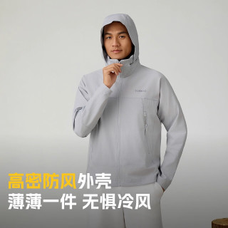 探路者速干功能外套软壳衣户外运动防泼水休闲夹克 山影灰 XXXL