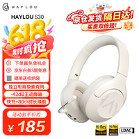 HAYLOU S30主动降噪头戴式耳机 金标认证蓝牙无线耳机 80H长续航 听歌通话电竞